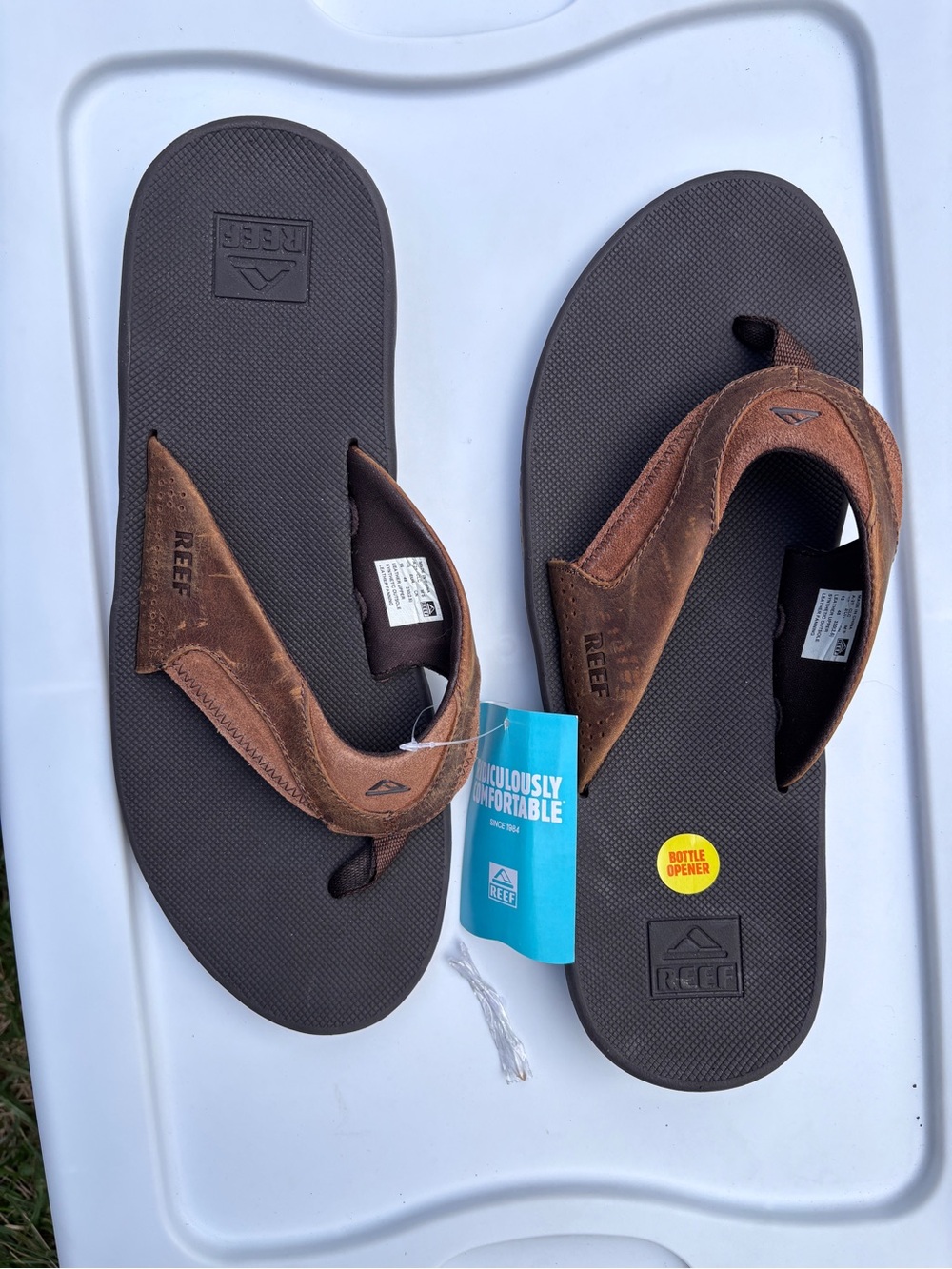 REEF🐴🥥 brown leather men’s sandals